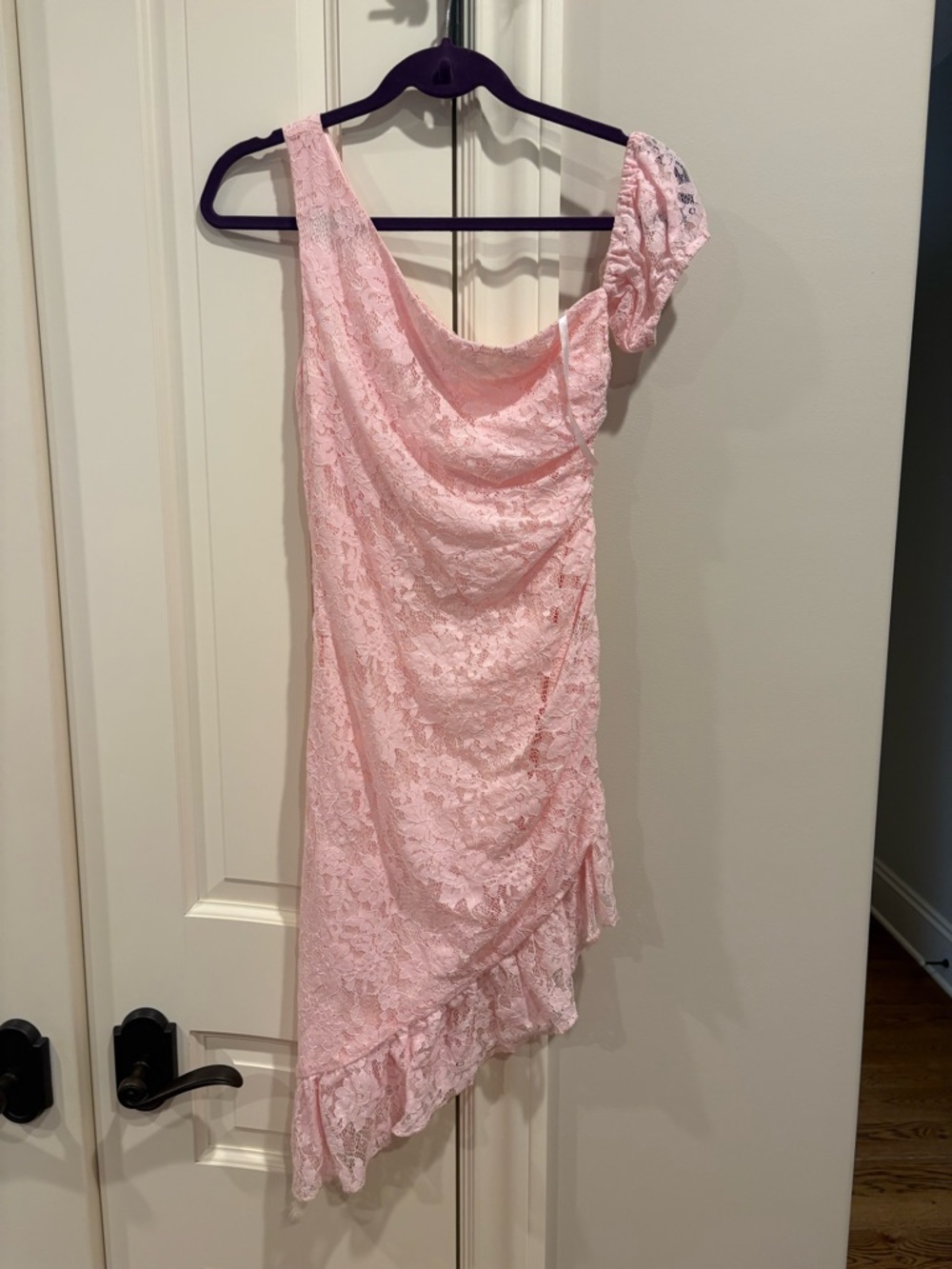 MAJORELLE Pale Pink Lace Dress